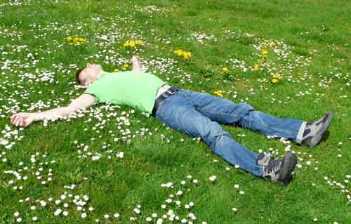 Healthy person enjoying the outdoors