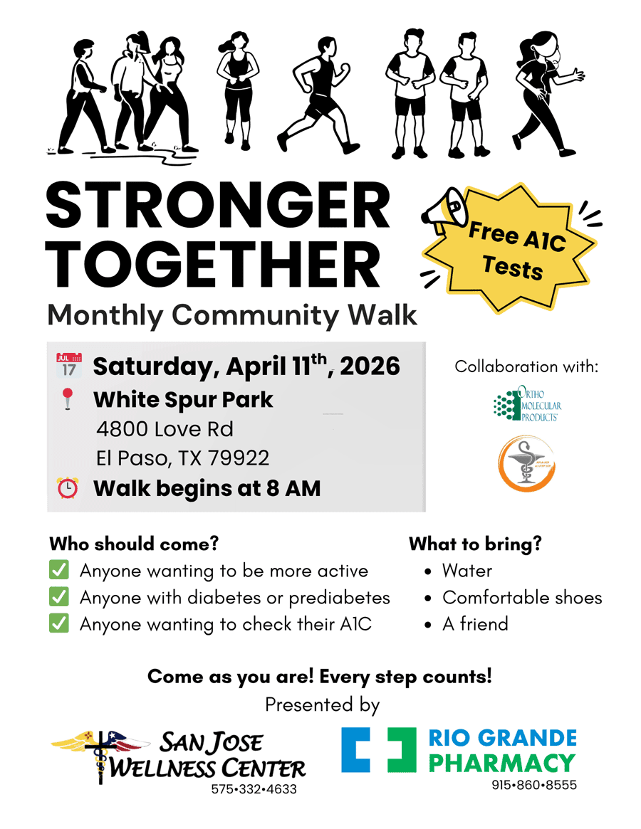Monthly Walks: Stronger Together Flier April 11, 2026